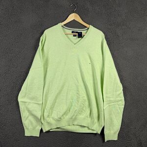 Brooks Brothers Sweater Mens 2XL XXL Green V Neck Supima Cotton Preppy NWT